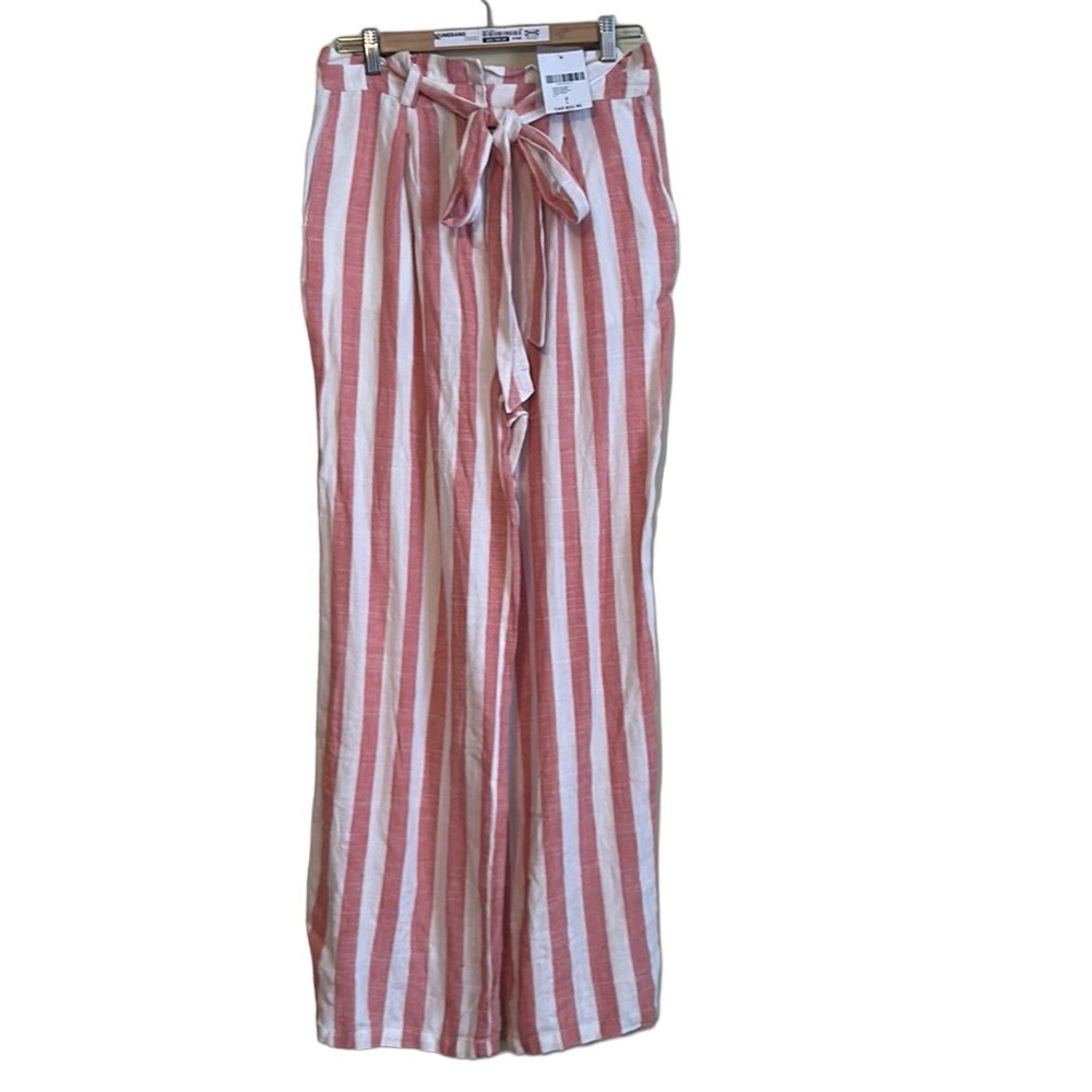 NWT Forever 21 women’s pants size large linen blend wide leg